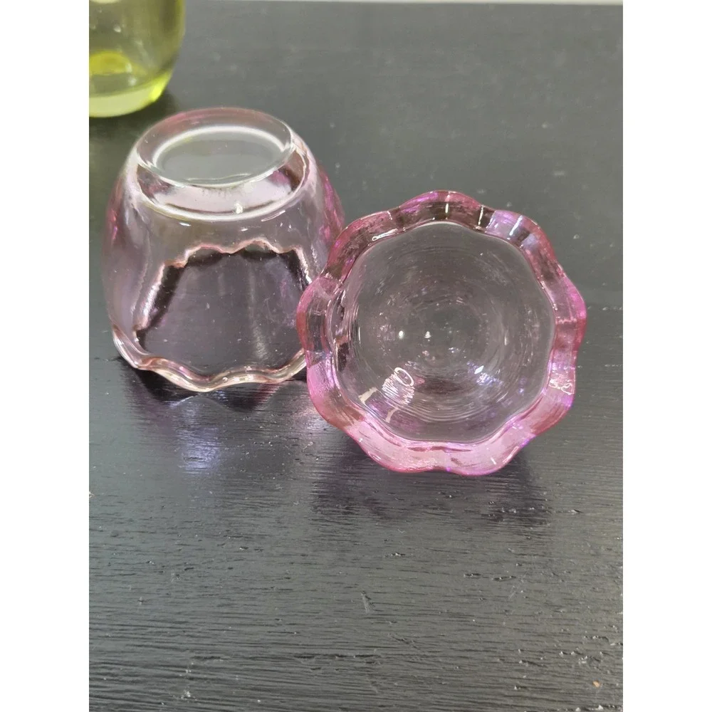 3 Vintage Styled Glass Easter Eggs Pastel Colors Hand Blown Trinket/Candy Dishes